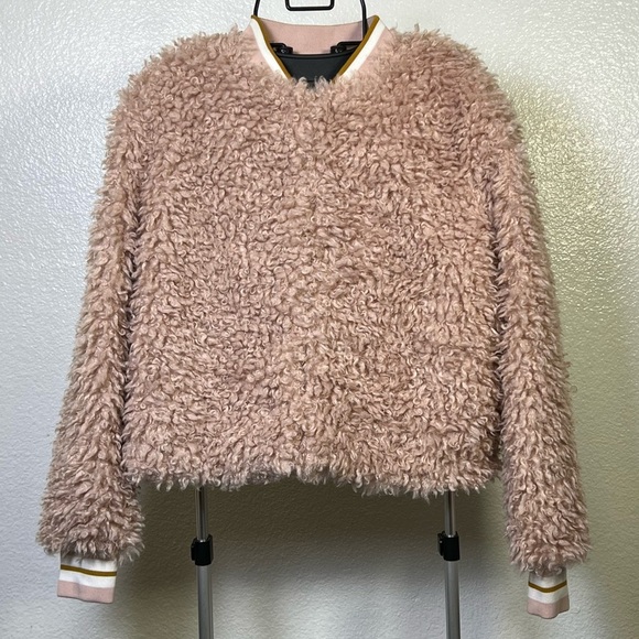 Jessica Simpson Kataleya Fuzzy Jacket PINK SZ L - Picture 2 of 11